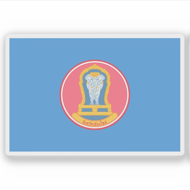 Die Flagge der Provinz Chiang Mai, Thailand Aufkleber (Vorderseite)