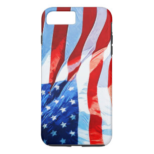 Die Flagge der Staaten Abstrakter Impressionismus iPhone 8 Plus/7 Plus Hülle