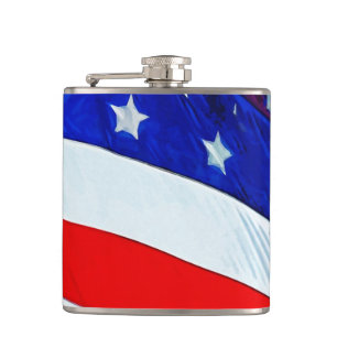 Die Flagge der Staaten Abstrakter Impressionismus Flachmann