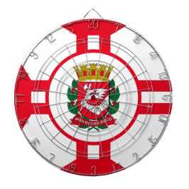 Die Flagge der Stadt São Paulo Dartscheibe