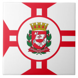 Die Flagge der Stadt São Paulo Fliese