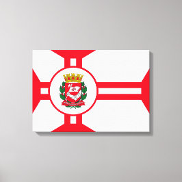 Die Flagge der Stadt São Paulo Leinwanddruck