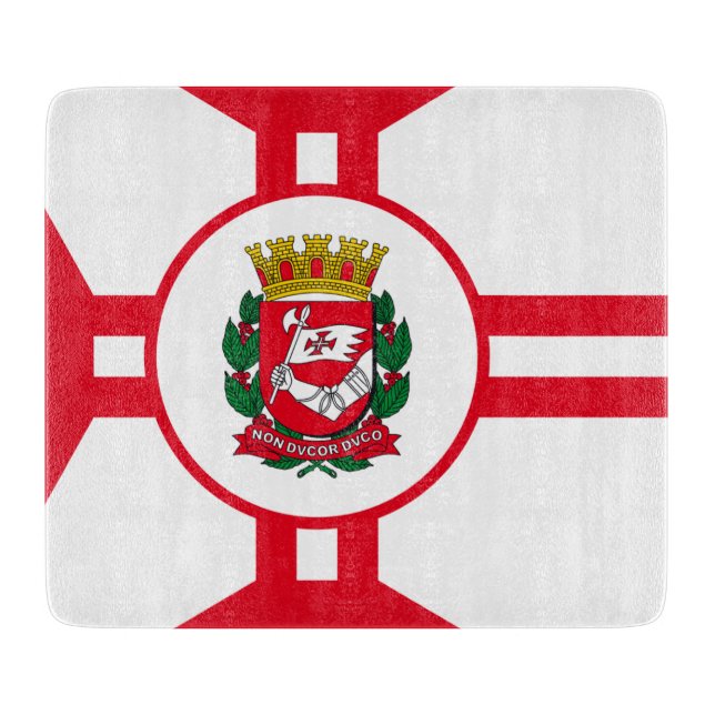 Die Flagge der Stadt São Paulo Schneidebrett (Vorderseite)