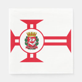 Die Flagge der Stadt São Paulo Serviette