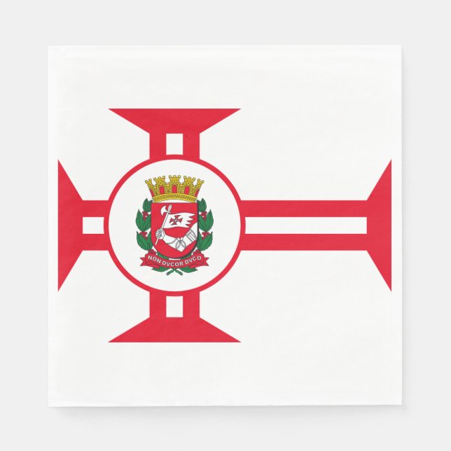 Die Flagge der Stadt São Paulo Serviette (Vorderseite)
