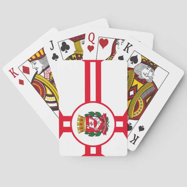 Die Flagge der Stadt São Paulo Spielkarten (Rückseite)