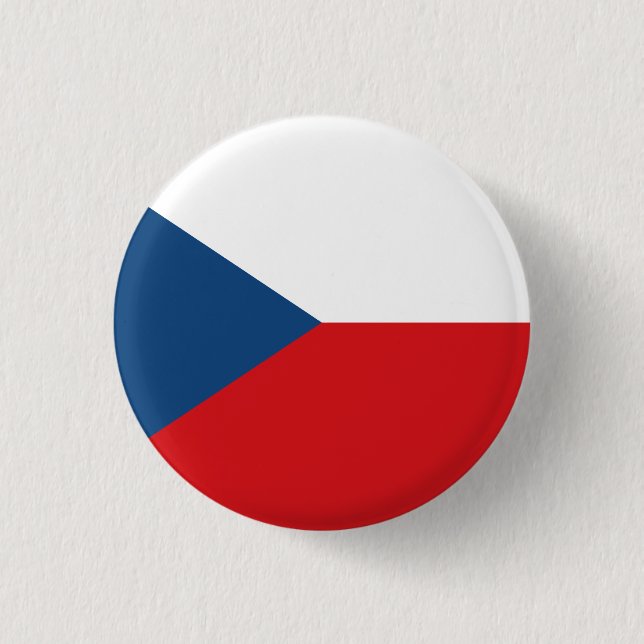 Die Flagge der Tschechischen Republik Button (Vorderseite)