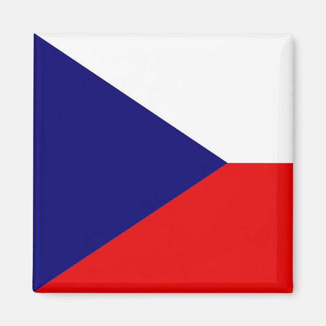 Die Flagge der Tschechischen Republik Magnet (Vorne)