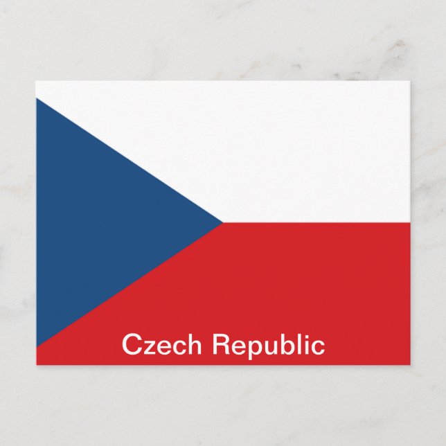 Die Flagge der Tschechischen Republik Postkarte (Vorderseite)