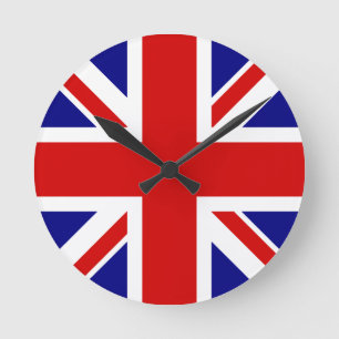 Die Flagge der Union Runde Wanduhr