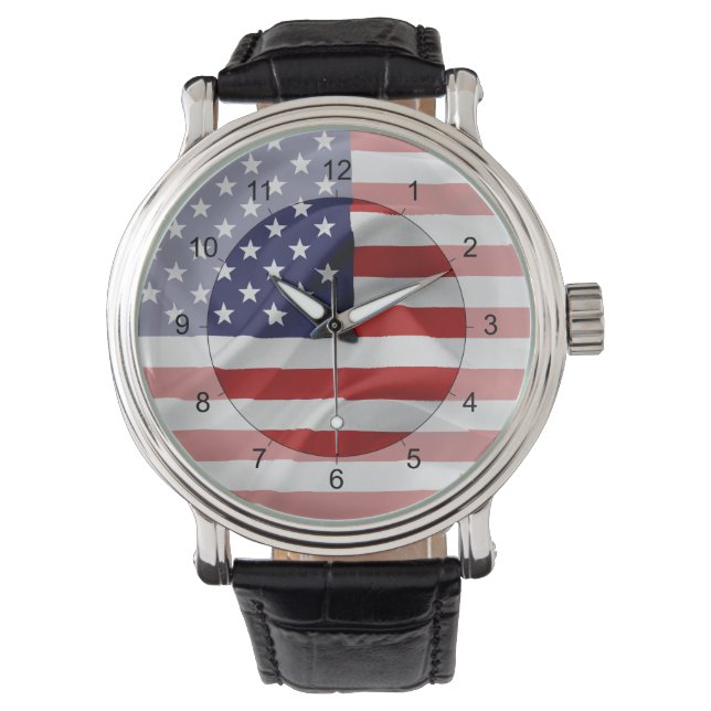 Die Flagge der USA Armbanduhr (Vorderseite)