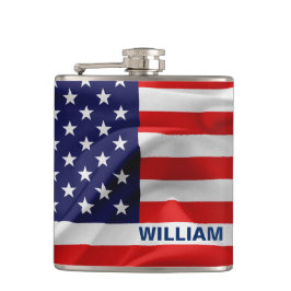 Die Flagge der USA Flachmann