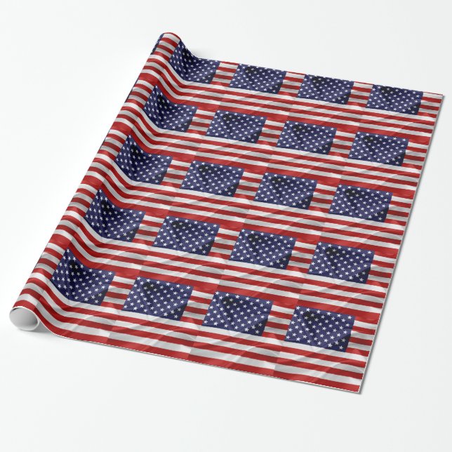 Die Flagge der USA Geschenkpapier (Ungerollt)