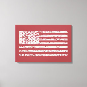 Die Flagge der USA mit ruhender Wirkung I Leinwanddruck