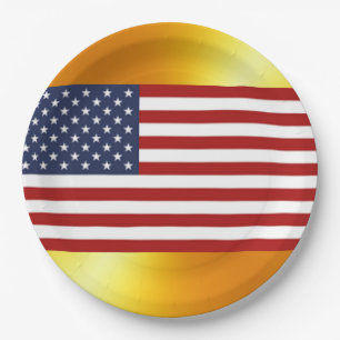 Die Flagge der USA Pappteller