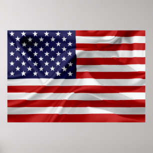 Die Flagge der USA Poster