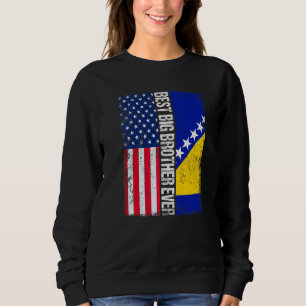 Die Flagge der USA und Bosnien und Herzegowina als Sweatshirt