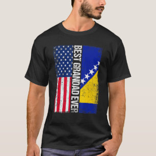 Die Flagge der USA und Bosnien und Herzegowina als T-Shirt