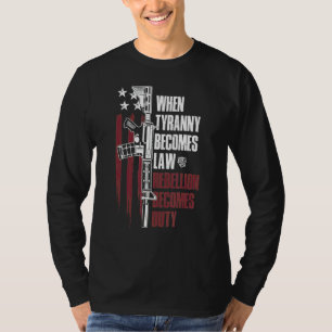 Die Flagge der USA, wenn Tyrannei Gesetz wird, leu T-Shirt