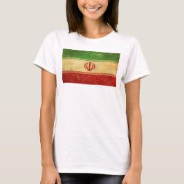 Die Flagge des Iran - Vintages Design - Frauenweiß T-Shirt
