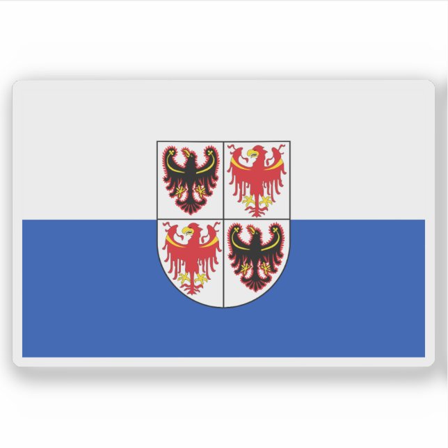 Die Flagge des Trentino-Südtirol, Italien Aufkleber (Vorderseite)