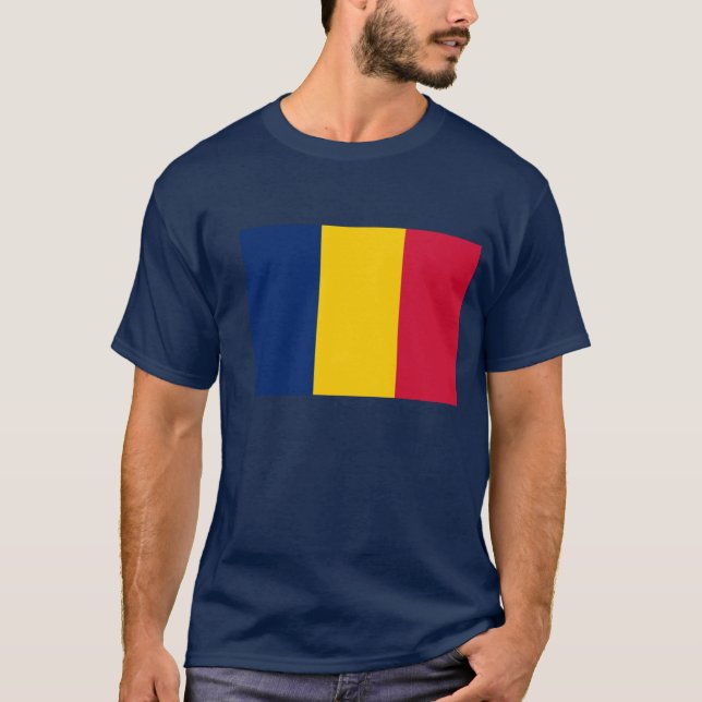 Die Flagge des Tschad Mens T - Shirt. T-Shirt (Vorderseite)