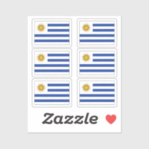 Die Flagge des Uruguay Collection Packs mit 6 Aufkleber