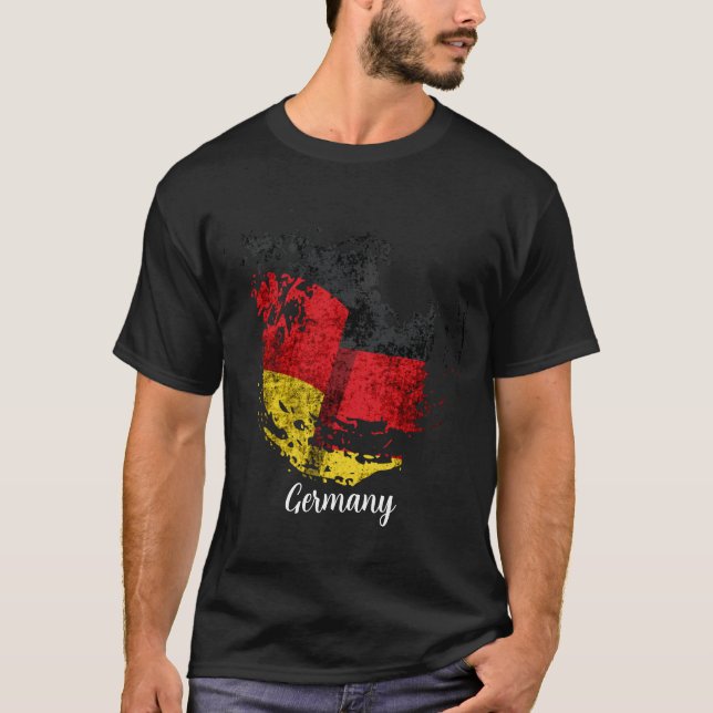 die Flagge Deutschlands T-Shirt (Vorderseite)