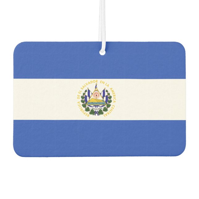 Die Flagge El Salvadors Autolufterfrischer (Vorderseite)
