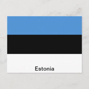 Die Flagge Estlands Postkarte