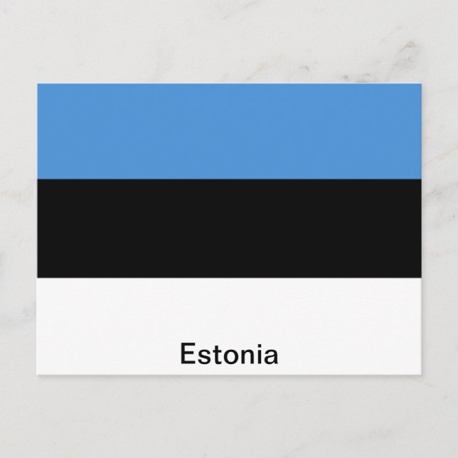 Die Flagge Estlands Postkarte (Vorderseite)