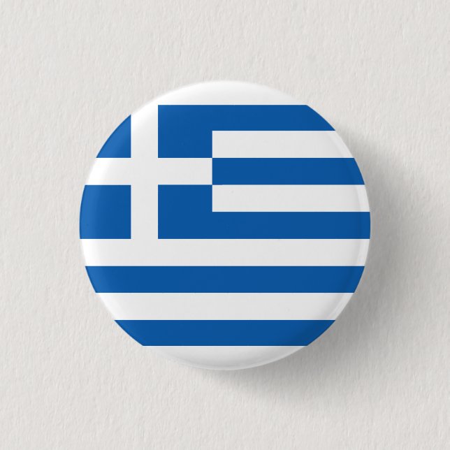 Die Flagge Griechenlands  Button (Vorderseite)