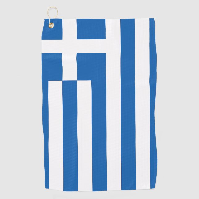 Die Flagge Griechenlands  Golfhandtuch (Vorderseite)