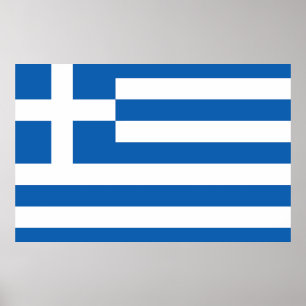 Die Flagge Griechenlands Poster