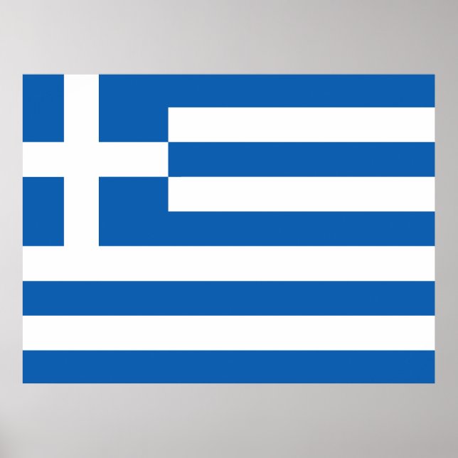 Die Flagge Griechenlands  Poster (Vorne)