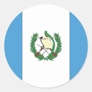 Die Flagge Guatemalas Runder Aufkleber