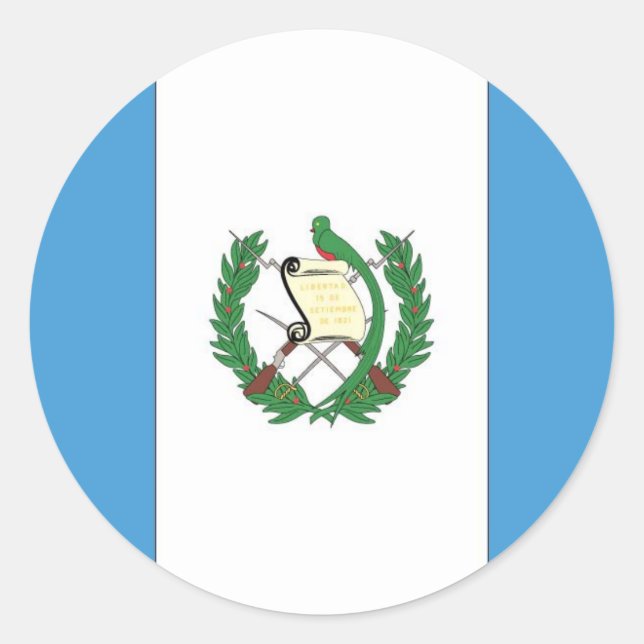 Die Flagge Guatemalas Runder Aufkleber (Vorderseite)