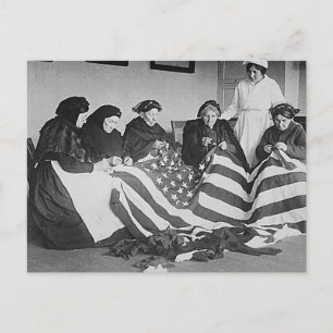 Die Flagge herstellen Postkarte