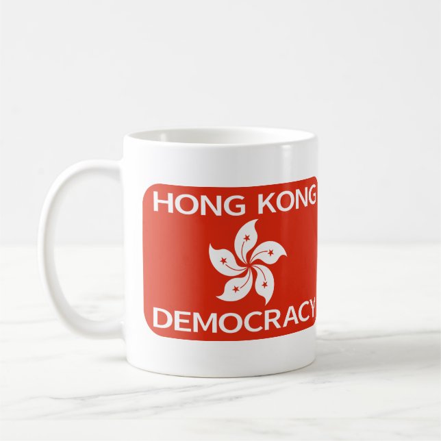 Die Flagge Hongkongs für Demokratie Tasse (Links)