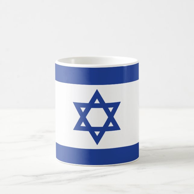 Die Flagge Israels Kaffeetasse (Mittel)