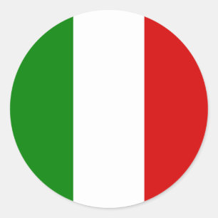 Die Flagge Italiens Runder Aufkleber