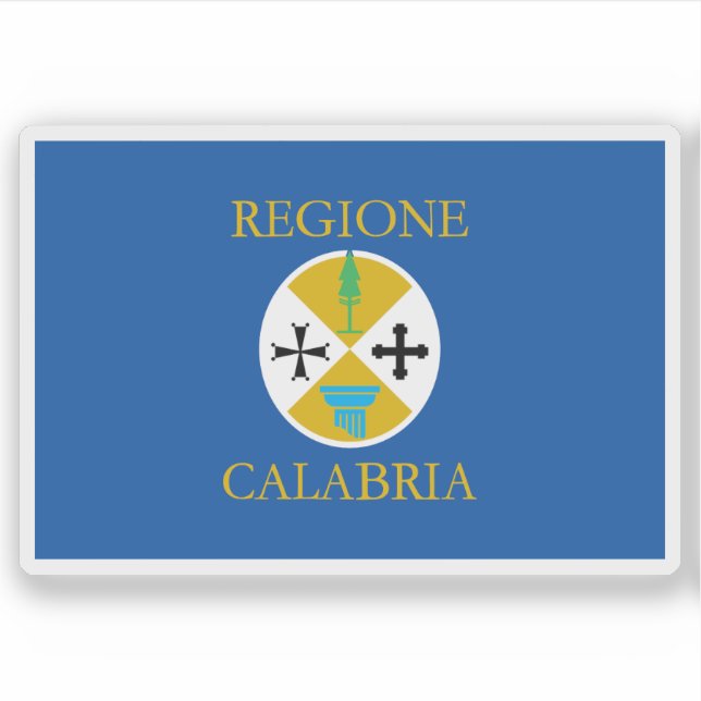 Die Flagge Kalabriens, Italien Aufkleber (Vorderseite)