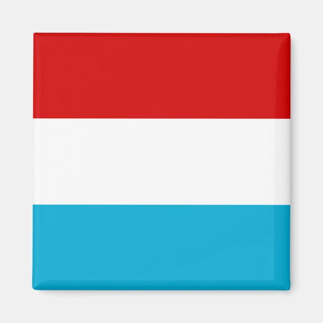 Die Flagge Luxemburgs Magnet (Vorne)