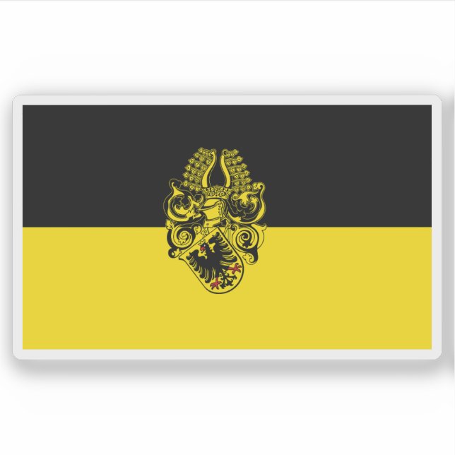 Die Flagge Nordhausens Aufkleber (Vorderseite)