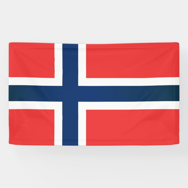 Die Flagge Norwegens Banner (Horizontal)