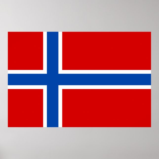 Die Flagge Norwegens Poster (Vorne)