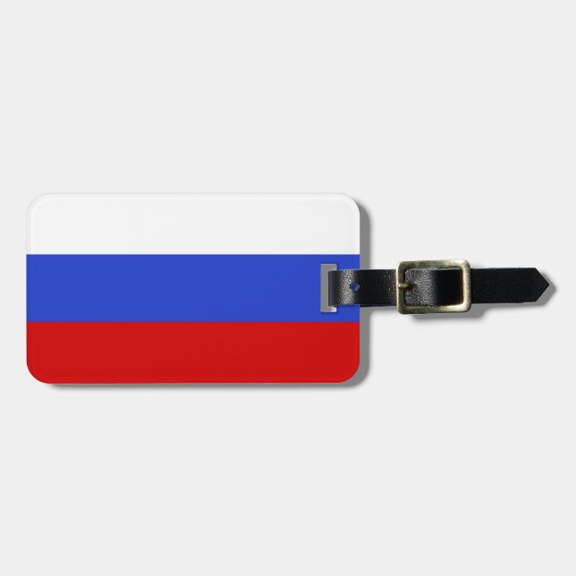 Die Flagge Russlands Gepäckanhänger (Vorderseite horizontal)