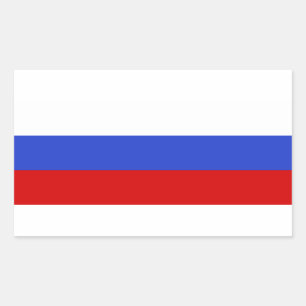Die Flagge Russlands Rechteckiger Aufkleber
