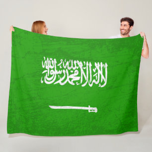 Die Flagge Saudi-Arabiens ist ein Tapisserie über  Fleecedecke