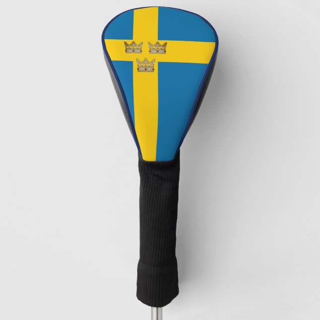 Die Flagge Schwedens mit Drei Kronen Schwedens wur Golf Headcover (Vorderseite)